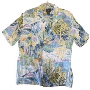 Men's Abstract Beach Scene Shirt Size Small